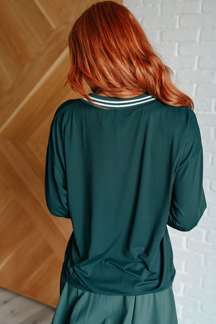 Rae Mode All Out Comfort V-Neck Pullover in Midnight Green-Tops-Ave Shops-[option4]-[option5]-[option6]-[option7]-[option8]-Shop-Boutique-Clothing-for-Women-Online