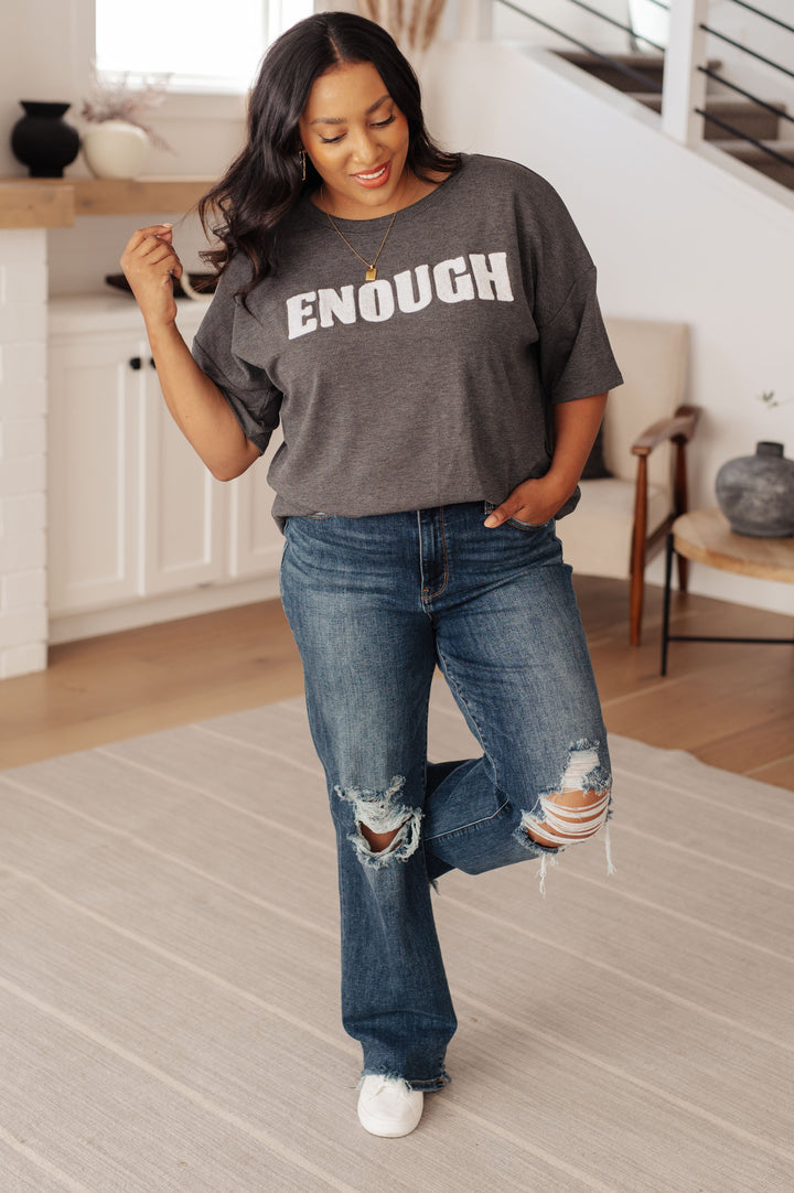 Always Enough Graphic Tee in Charcoal-Tops-Ave Shops-[option4]-[option5]-[option6]-[option7]-[option8]-Shop-Boutique-Clothing-for-Women-Online