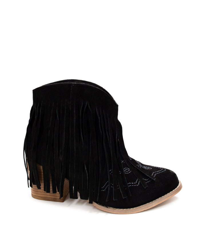 Amos Fringe Ankle Bootie in Black Suede-Shoes-Ave Shops-[option4]-[option5]-[option6]-[option7]-[option8]-Shop-Boutique-Clothing-for-Women-Online