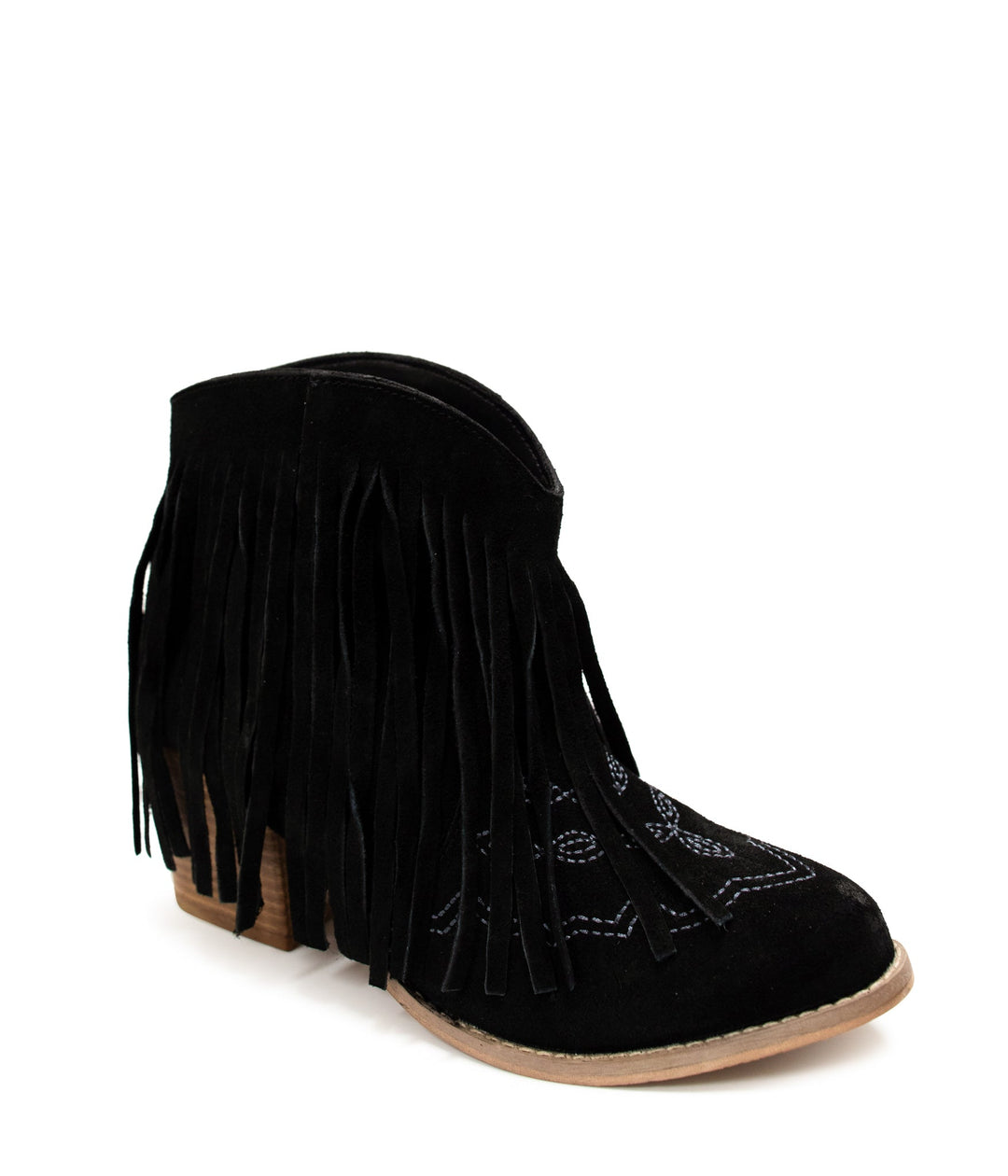 Amos Fringe Ankle Bootie in Black Suede-Shoes-Ave Shops-[option4]-[option5]-[option6]-[option7]-[option8]-Shop-Boutique-Clothing-for-Women-Online