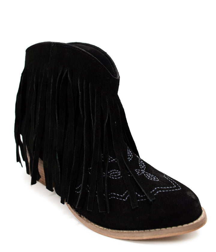 Amos Fringe Ankle Bootie in Black Suede-Shoes-Ave Shops-[option4]-[option5]-[option6]-[option7]-[option8]-Shop-Boutique-Clothing-for-Women-Online