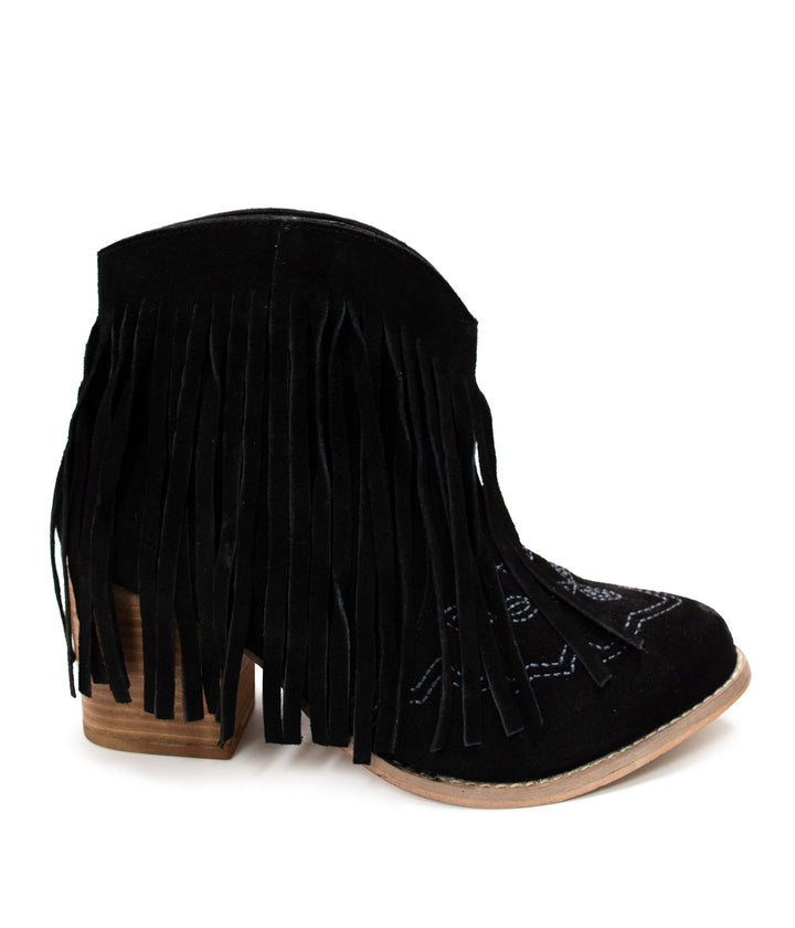 Amos Fringe Ankle Bootie in Black Suede-Shoes-Ave Shops-[option4]-[option5]-[option6]-[option7]-[option8]-Shop-Boutique-Clothing-for-Women-Online