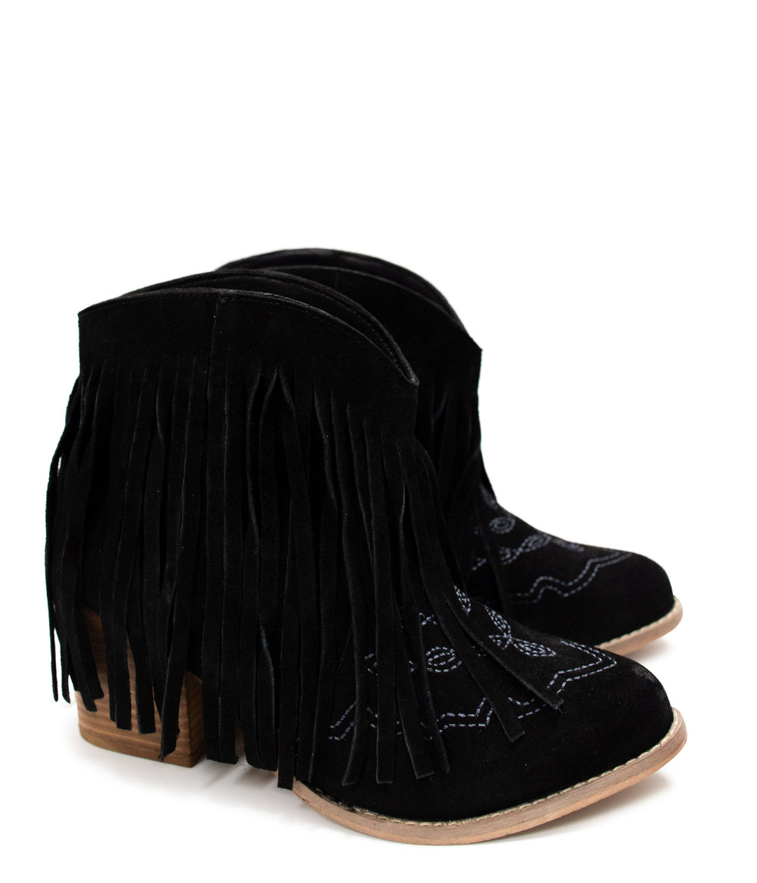 Amos Fringe Ankle Bootie in Black Suede-Shoes-Ave Shops-[option4]-[option5]-[option6]-[option7]-[option8]-Shop-Boutique-Clothing-for-Women-Online