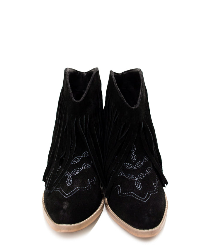 Amos Fringe Ankle Bootie in Black Suede-Shoes-Ave Shops-[option4]-[option5]-[option6]-[option7]-[option8]-Shop-Boutique-Clothing-for-Women-Online