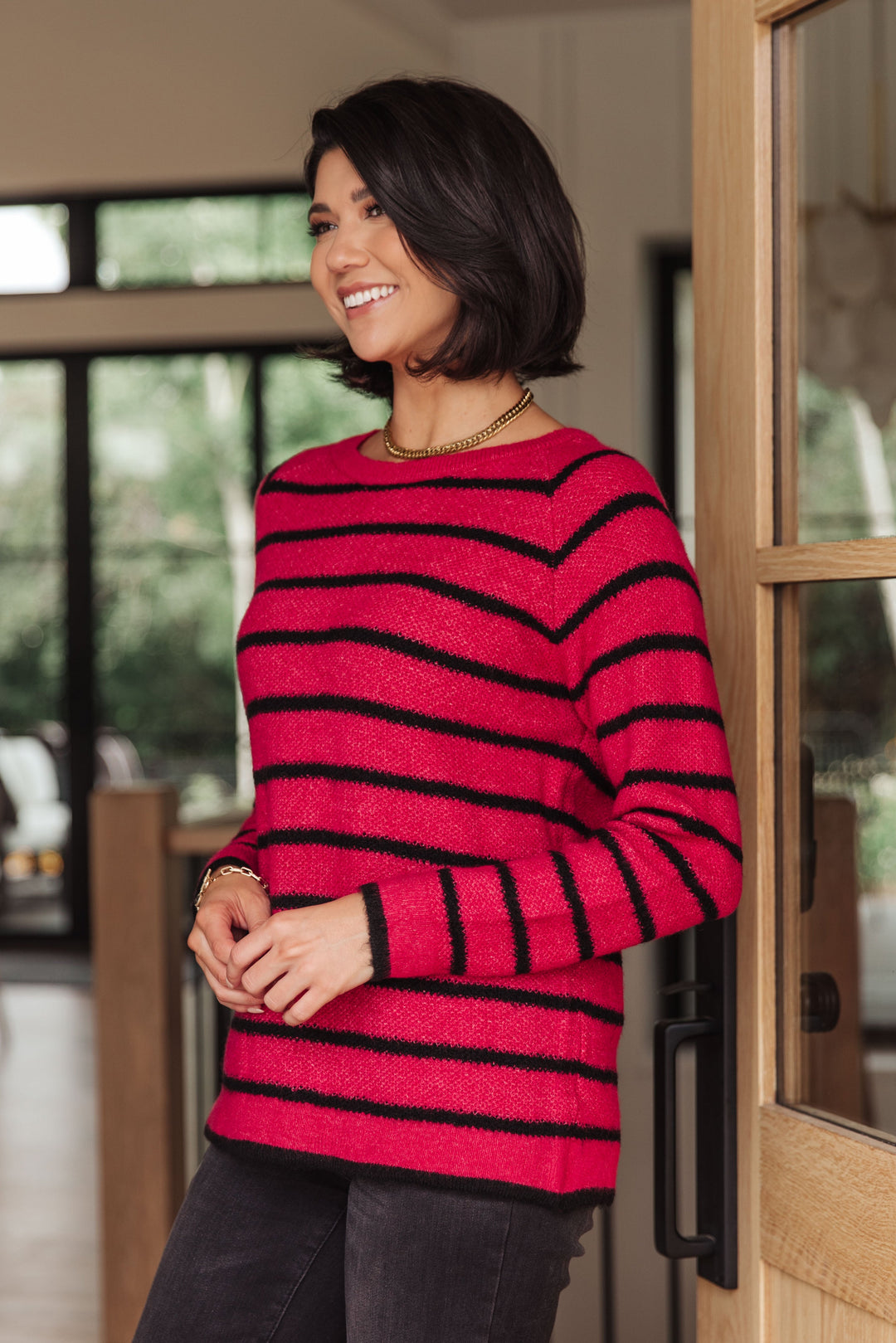 Are We There Yet? Striped Sweater-Tops-Ave Shops-[option4]-[option5]-[option6]-[option7]-[option8]-Shop-Boutique-Clothing-for-Women-Online