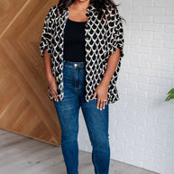 Art Deco Button Up Blouse-Tops-Ave Shops-[option4]-[option5]-[option6]-[option7]-[option8]-Shop-Boutique-Clothing-for-Women-Online