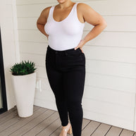 Judy Blue Audrey High Rise Control Top Classic Skinny Jeans in Black-Denim-Ave Shops-[option4]-[option5]-[option6]-[option7]-[option8]-Shop-Boutique-Clothing-for-Women-Online