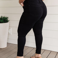 Judy Blue Audrey High Rise Control Top Classic Skinny Jeans in Black-Denim-Ave Shops-[option4]-[option5]-[option6]-[option7]-[option8]-Shop-Boutique-Clothing-for-Women-Online