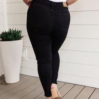 Judy Blue Audrey High Rise Control Top Classic Skinny Jeans in Black-Denim-Ave Shops-[option4]-[option5]-[option6]-[option7]-[option8]-Shop-Boutique-Clothing-for-Women-Online