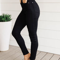 Judy Blue Audrey High Rise Control Top Classic Skinny Jeans in Black-Denim-Ave Shops-[option4]-[option5]-[option6]-[option7]-[option8]-Shop-Boutique-Clothing-for-Women-Online