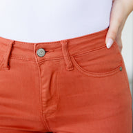 Autumn Mid Rise Slim Bootcut Jeans in Terracotta-Denim-Ave Shops-[option4]-[option5]-[option6]-[option7]-[option8]-Shop-Boutique-Clothing-for-Women-Online
