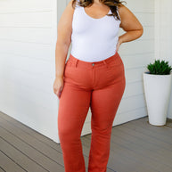 Autumn Mid Rise Slim Bootcut Jeans in Terracotta-Denim-Ave Shops-[option4]-[option5]-[option6]-[option7]-[option8]-Shop-Boutique-Clothing-for-Women-Online