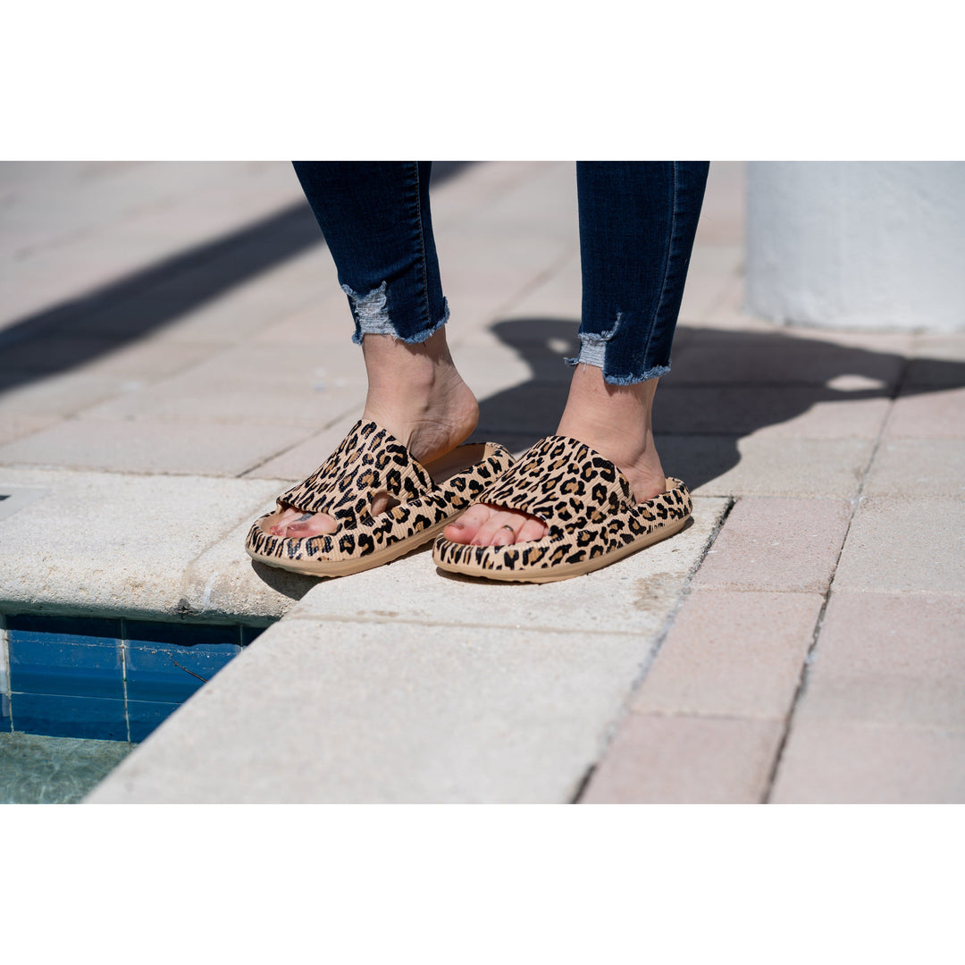 Brown Leopard 2.0 Insanely Comfy -Beach or Casual Slides-JuliaRoseWholesale-Brown Leopard-L/XL - Size 40-41 (US Size 8-9/9.5)-[option4]-[option5]-[option6]-[option7]-[option8]-Shop-Boutique-Clothing-for-Women-Online