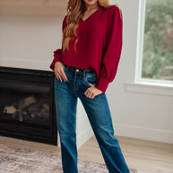 Back in Business V-Neck Blouse-Blouses-Ave Shops-[option4]-[option5]-[option6]-[option7]-[option8]-Shop-Boutique-Clothing-for-Women-Online