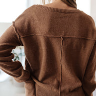 Back to Life V-Neck Sweater in Mocha-Tops-Ave Shops-[option4]-[option5]-[option6]-[option7]-[option8]-Shop-Boutique-Clothing-for-Women-Online