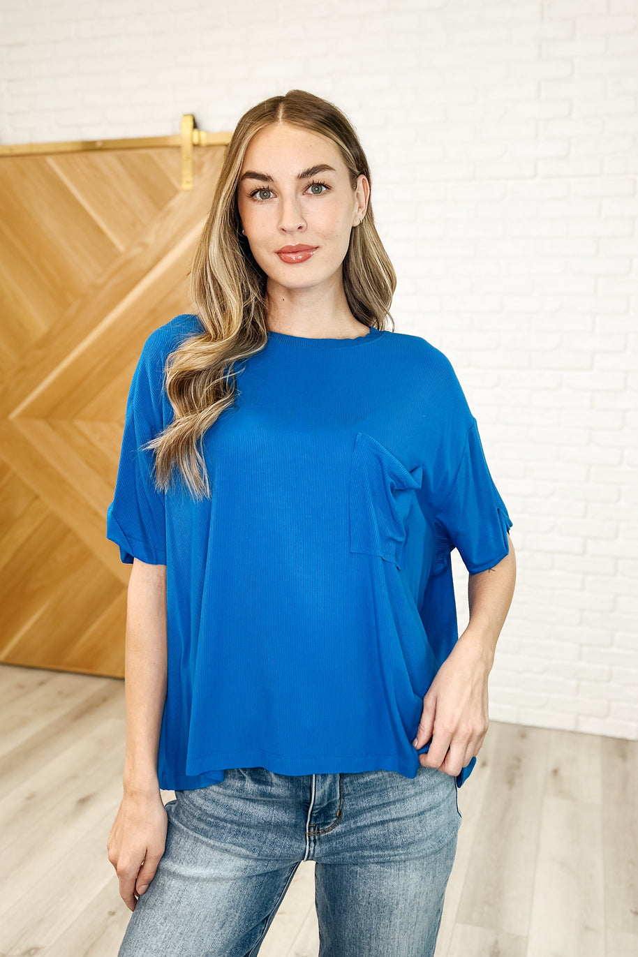 Zenana Bare Necessitee Relaxed Tee in Ocean Blue-Womens-Ave Shops-[option4]-[option5]-[option6]-[option7]-[option8]-Shop-Boutique-Clothing-for-Women-Online