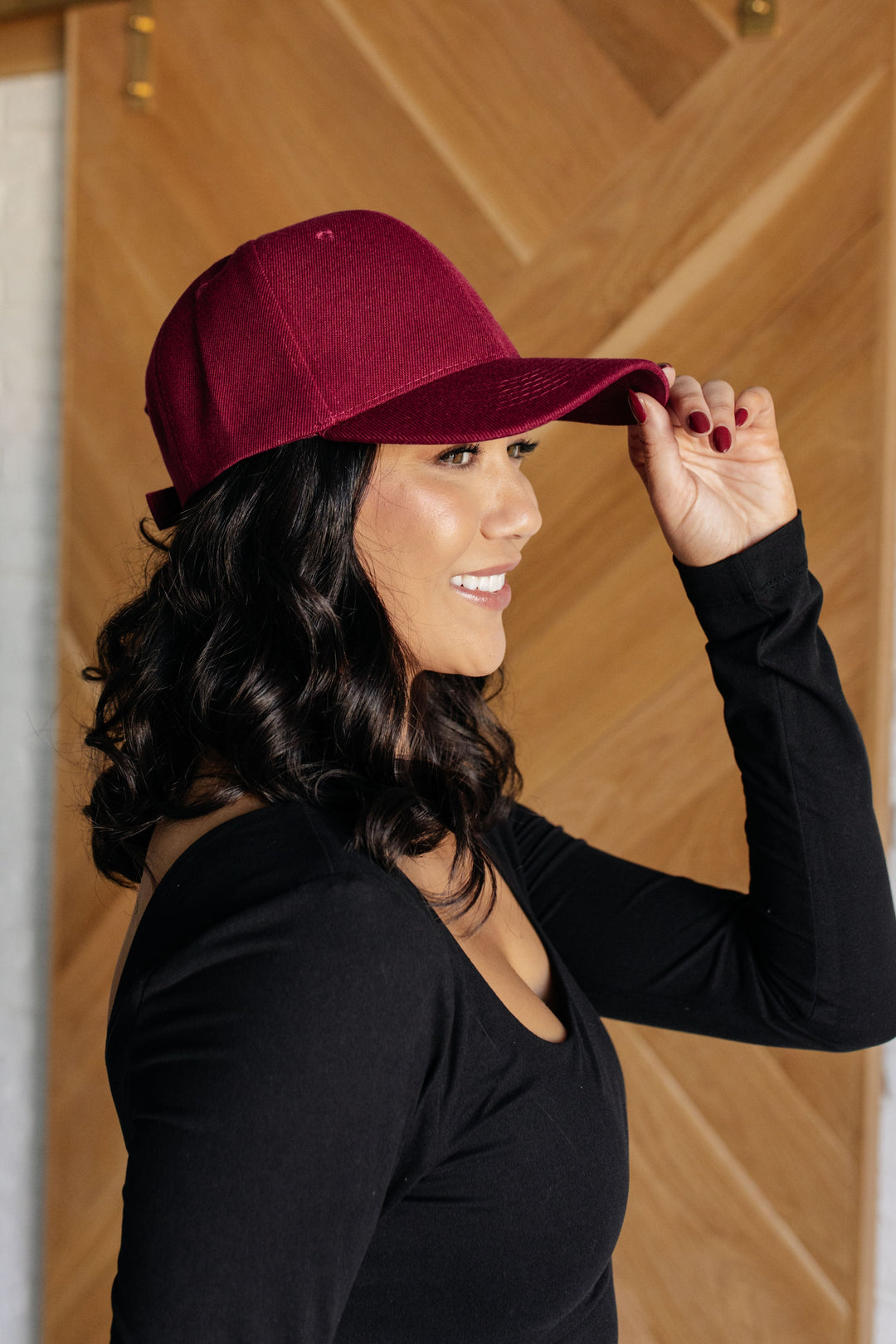 Basic Babe Ball Cap in Wine-Accessories-Ave Shops-OS-[option4]-[option5]-[option6]-[option7]-[option8]-Shop-Boutique-Clothing-for-Women-Online