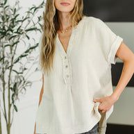 Zenana Basic Fade V-Neck Acid Wash Top in Sand Beige-Womens-Ave Shops-[option4]-[option5]-[option6]-[option7]-[option8]-Shop-Boutique-Clothing-for-Women-Online