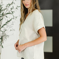 Zenana Basic Fade V-Neck Acid Wash Top in Sand Beige-Womens-Ave Shops-[option4]-[option5]-[option6]-[option7]-[option8]-Shop-Boutique-Clothing-for-Women-Online