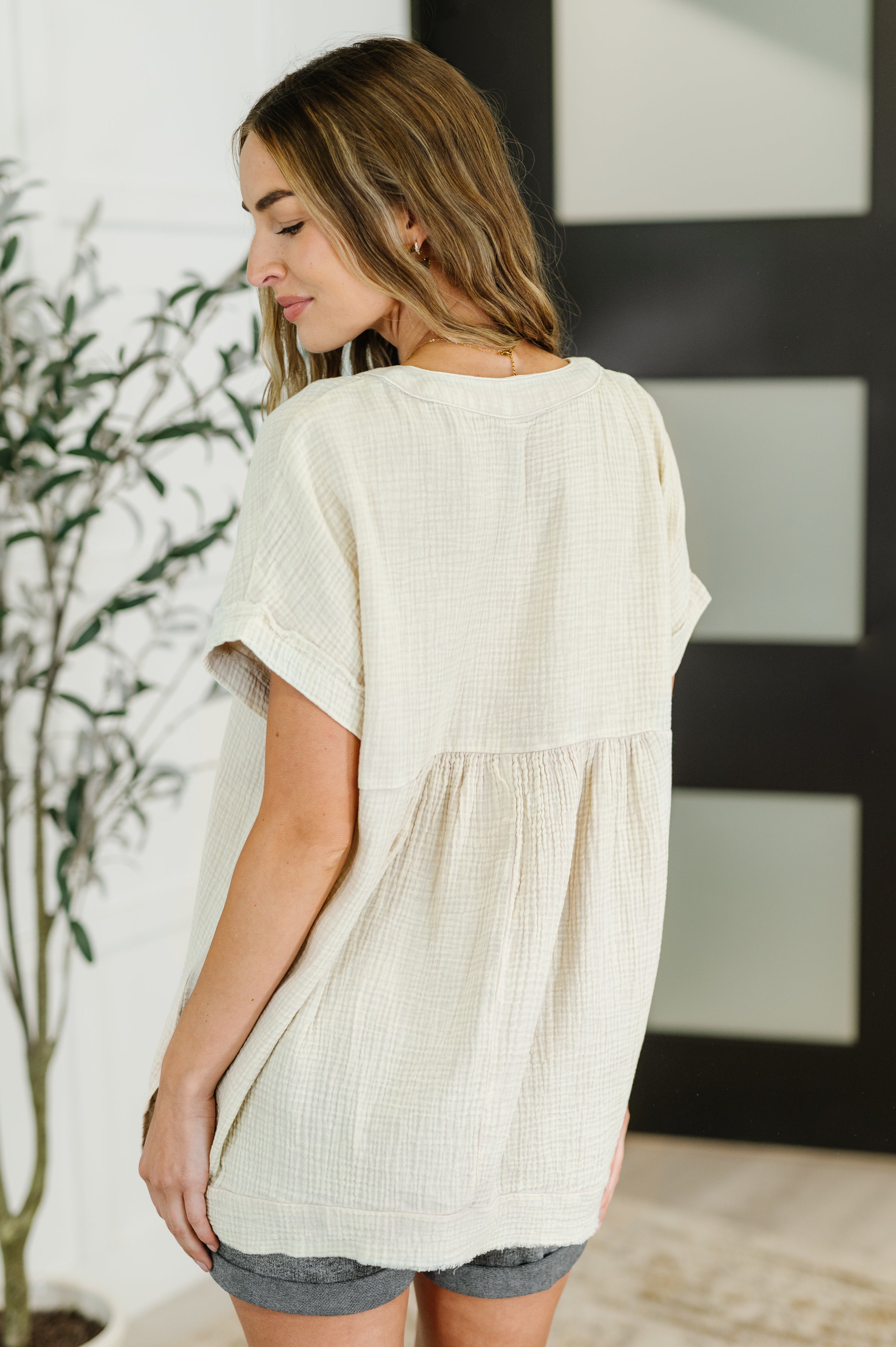 Zenana Basic Fade V-Neck Acid Wash Top in Sand Beige-Womens-Ave Shops-[option4]-[option5]-[option6]-[option7]-[option8]-Shop-Boutique-Clothing-for-Women-Online