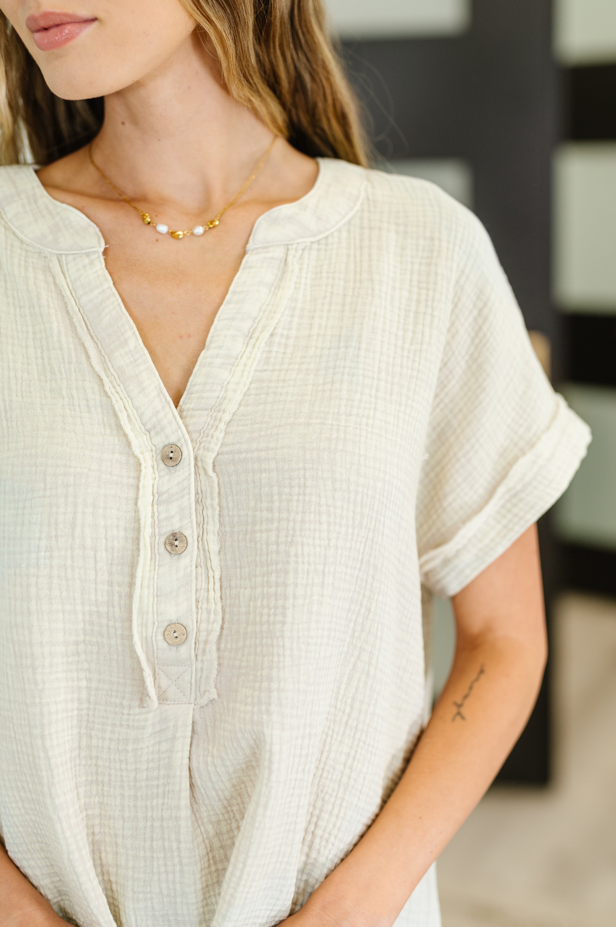 Zenana Basic Fade V-Neck Acid Wash Top in Sand Beige-Womens-Ave Shops-[option4]-[option5]-[option6]-[option7]-[option8]-Shop-Boutique-Clothing-for-Women-Online