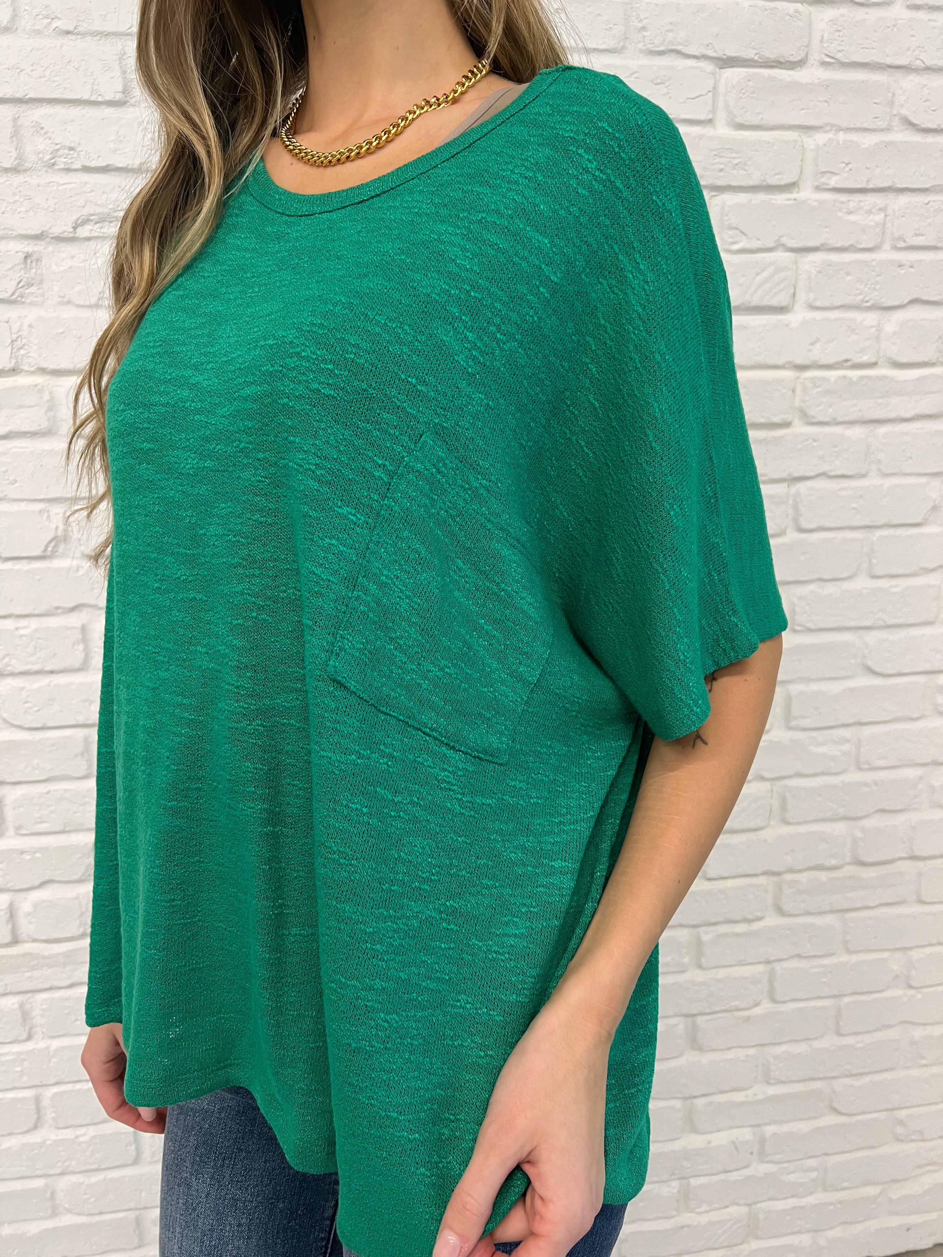 Basically Flowing Dolman Sleeve Top in Kelly Green-Womens-Ave Shops-[option4]-[option5]-[option6]-[option7]-[option8]-Shop-Boutique-Clothing-for-Women-Online