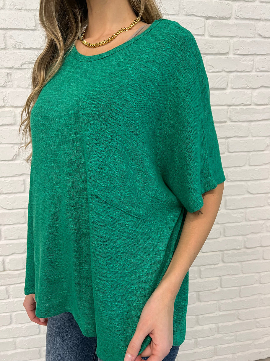 Basically Flowing Dolman Sleeve Top in Kelly Green-Womens-Ave Shops-[option4]-[option5]-[option6]-[option7]-[option8]-Shop-Boutique-Clothing-for-Women-Online