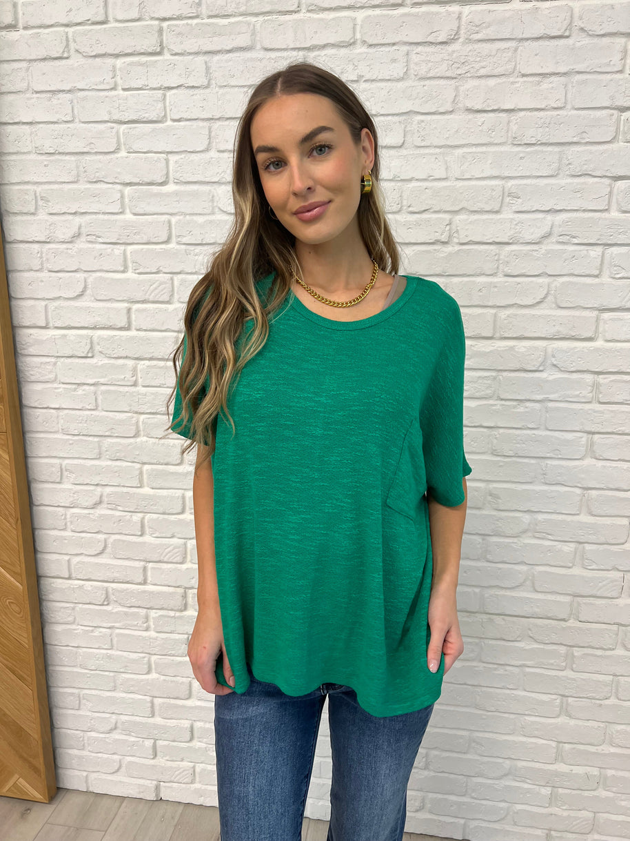 Basically Flowing Dolman Sleeve Top in Kelly Green-Womens-Ave Shops-[option4]-[option5]-[option6]-[option7]-[option8]-Shop-Boutique-Clothing-for-Women-Online