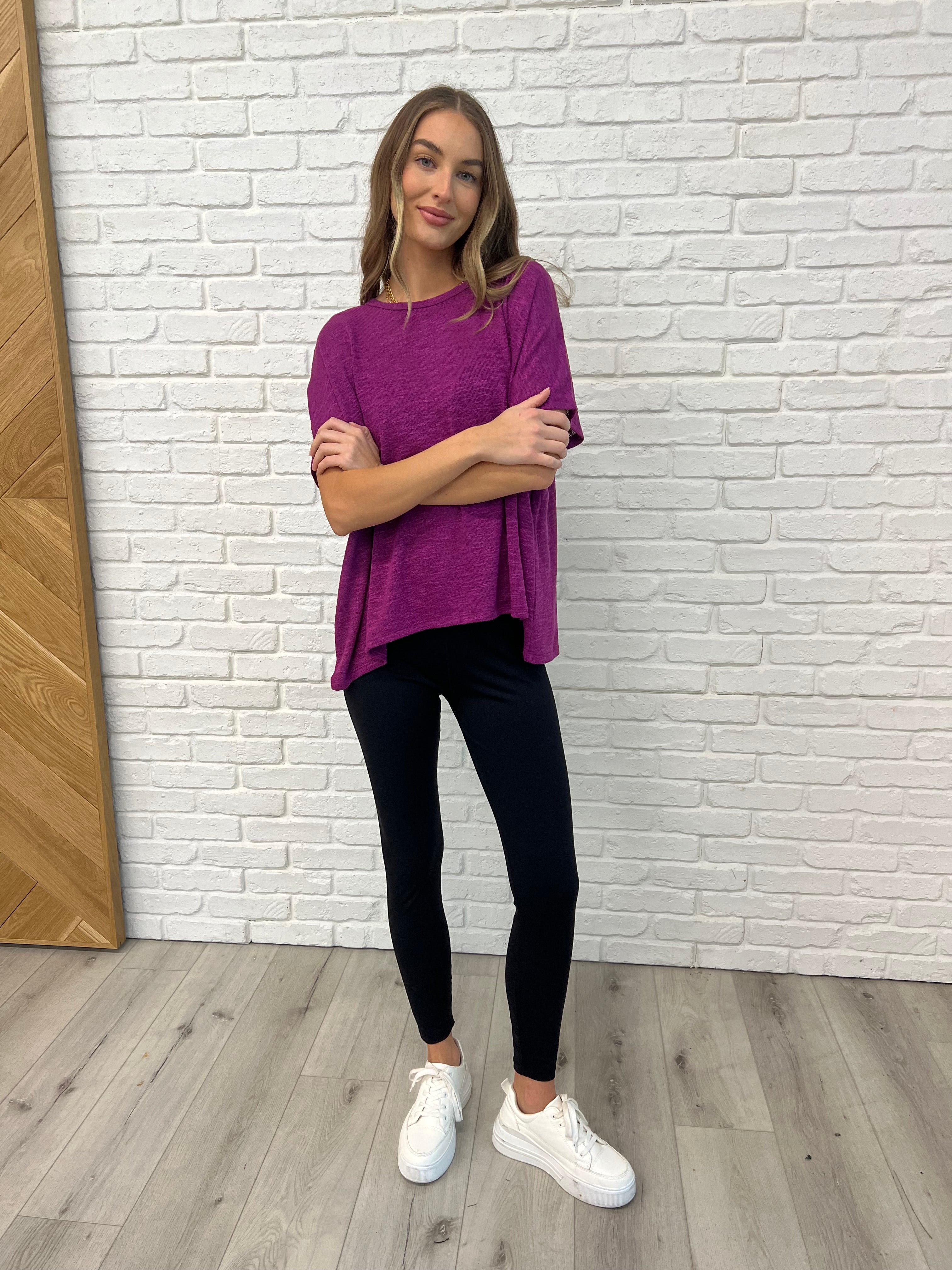 Basically Flowing Dolman Sleeve Top in Lt Plum-Womens-Ave Shops-[option4]-[option5]-[option6]-[option7]-[option8]-Shop-Boutique-Clothing-for-Women-Online