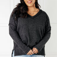 Zenana Basically Freezing Brushed Hacci Top in Black-Tops-Ave Shops-[option4]-[option5]-[option6]-[option7]-[option8]-Shop-Boutique-Clothing-for-Women-Online