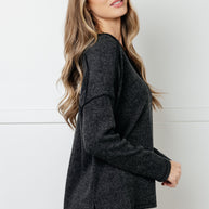 Zenana Basically Freezing Brushed Hacci Top in Black-Tops-Ave Shops-[option4]-[option5]-[option6]-[option7]-[option8]-Shop-Boutique-Clothing-for-Women-Online