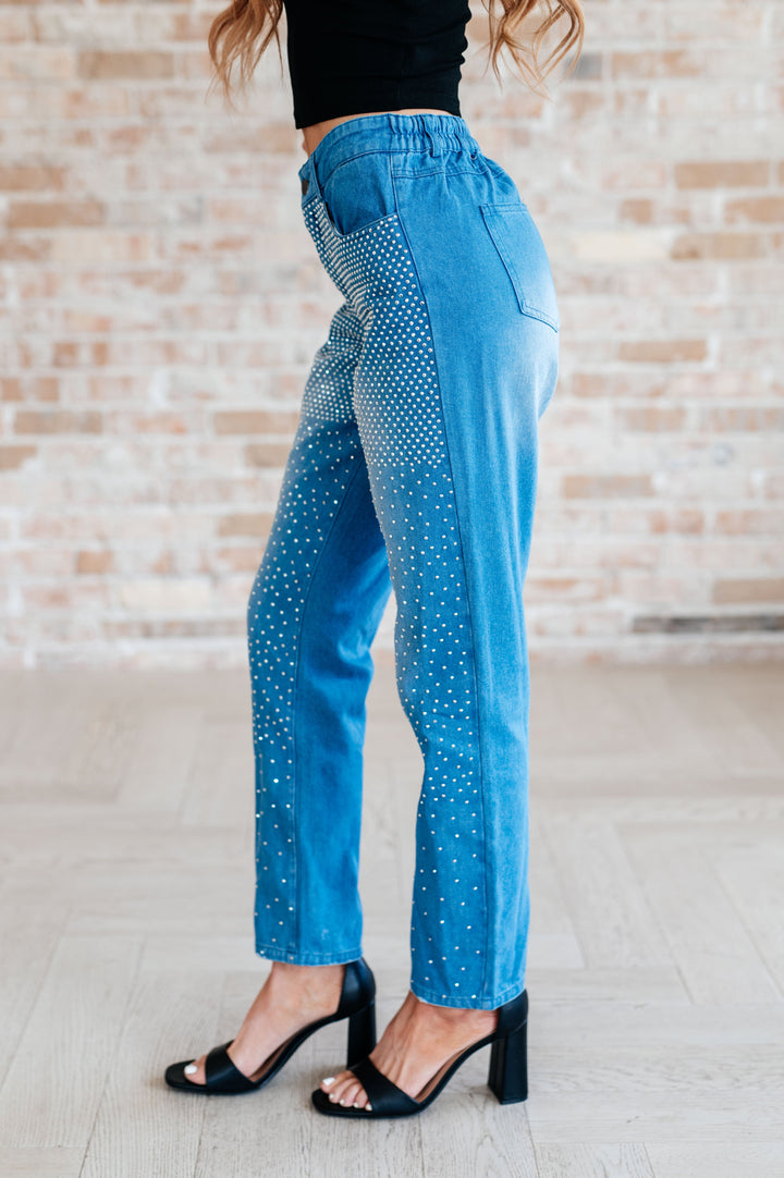 Beck and Call Rhinestone Pants-Denim-Ave Shops-[option4]-[option5]-[option6]-[option7]-[option8]-Shop-Boutique-Clothing-for-Women-Online