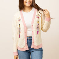 Beige and Pink Nutcracker Sweater-Womens-Ave Shops-[option4]-[option5]-[option6]-[option7]-[option8]-Shop-Boutique-Clothing-for-Women-Online