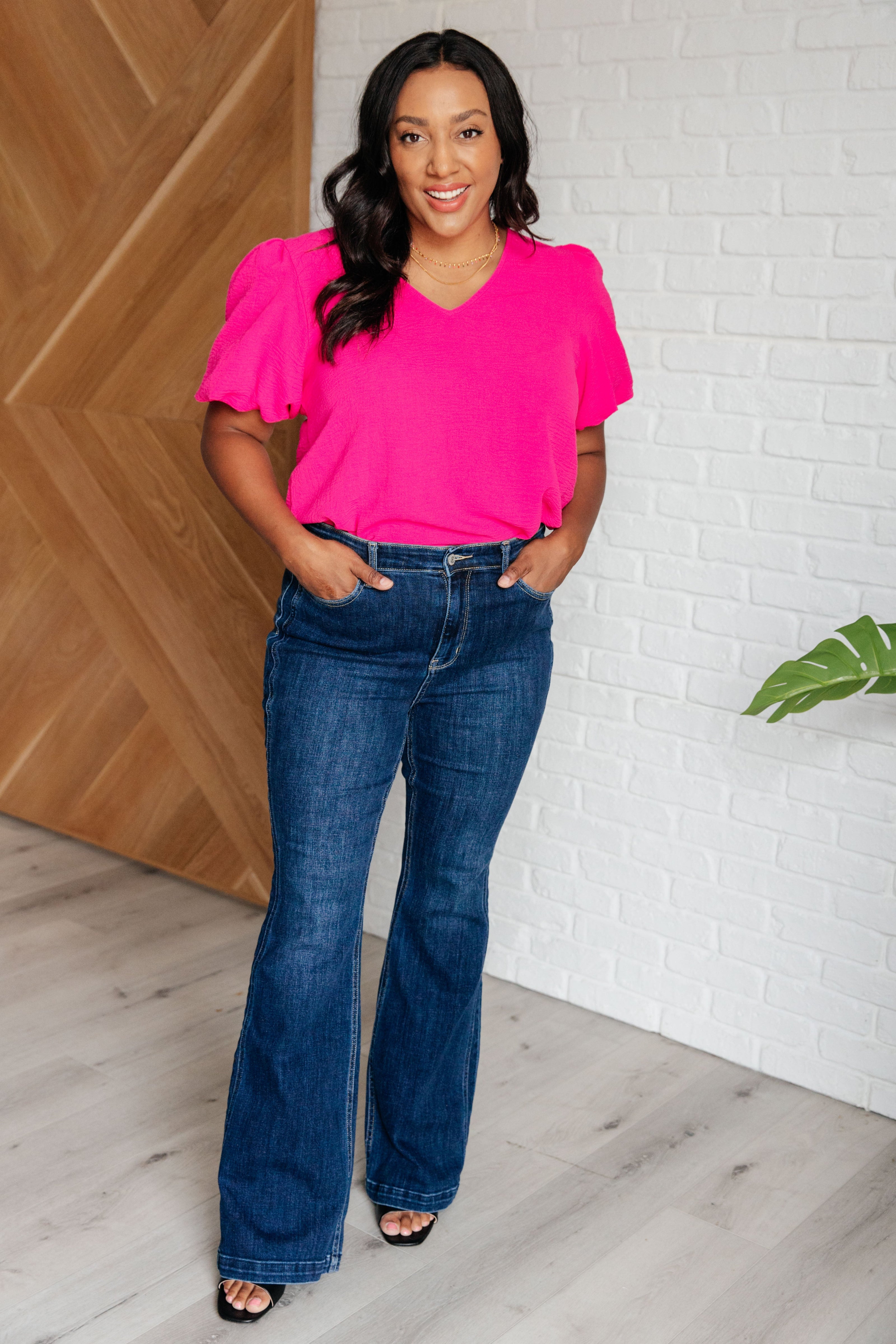 Belong Together Puff Sleeve Blouse-Blouses-Ave Shops-[option4]-[option5]-[option6]-[option7]-[option8]-Shop-Boutique-Clothing-for-Women-Online