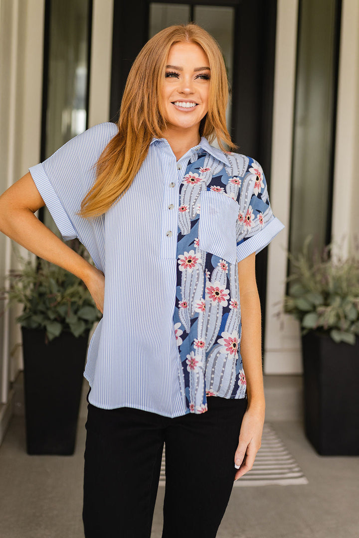 Best Of Both Worlds Button Down Top-Tops-Ave Shops-[option4]-[option5]-[option6]-[option7]-[option8]-Shop-Boutique-Clothing-for-Women-Online