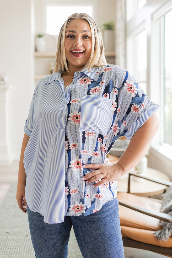 Best Of Both Worlds Button Down Top-Tops-Ave Shops-[option4]-[option5]-[option6]-[option7]-[option8]-Shop-Boutique-Clothing-for-Women-Online