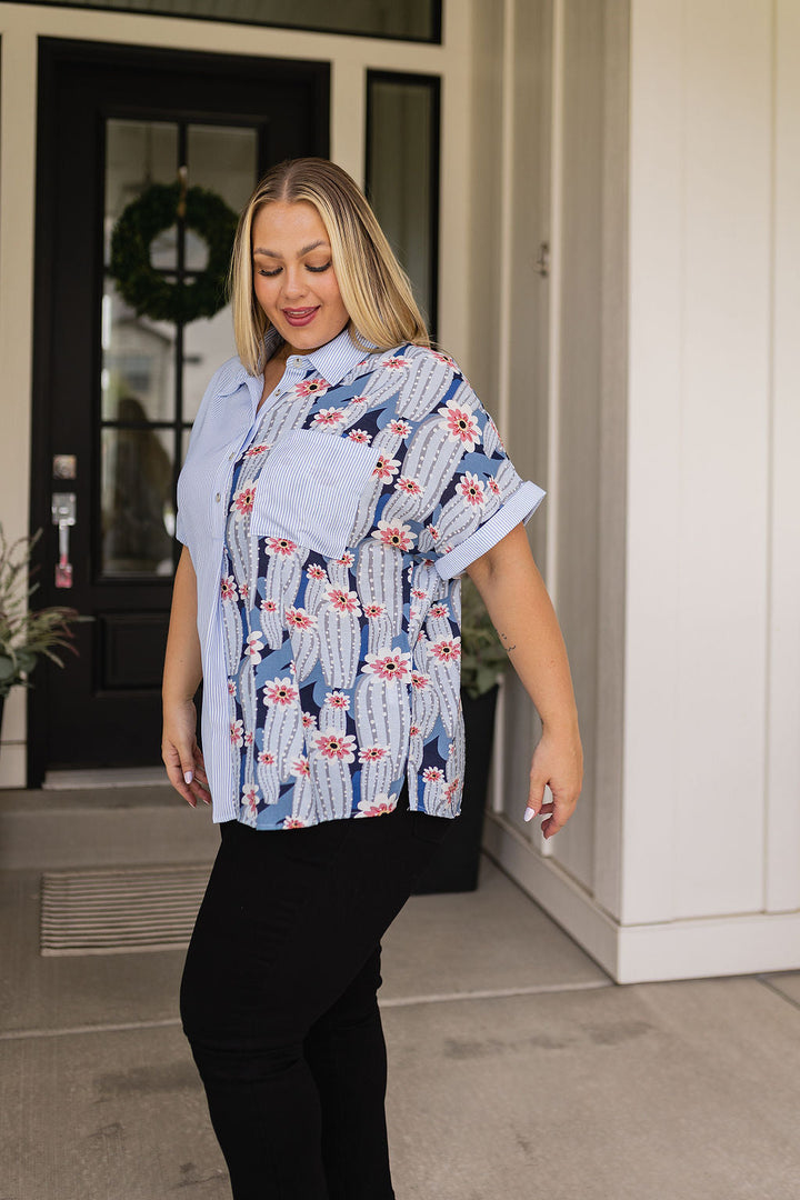 Best Of Both Worlds Button Down Top-Tops-Ave Shops-[option4]-[option5]-[option6]-[option7]-[option8]-Shop-Boutique-Clothing-for-Women-Online