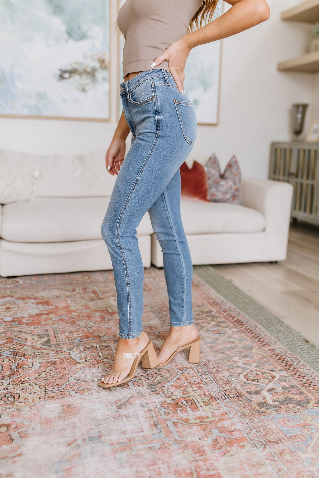 Judy Blue Betsy High Rise Control Top Shield Pocket Skinny Jeans-Denim-Ave Shops-[option4]-[option5]-[option6]-[option7]-[option8]-Shop-Boutique-Clothing-for-Women-Online