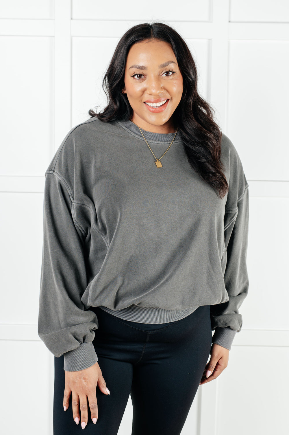 Zenana Beyond the Basics Pullover in Ash Black-Tops-Ave Shops-[option4]-[option5]-[option6]-[option7]-[option8]-Shop-Boutique-Clothing-for-Women-Online