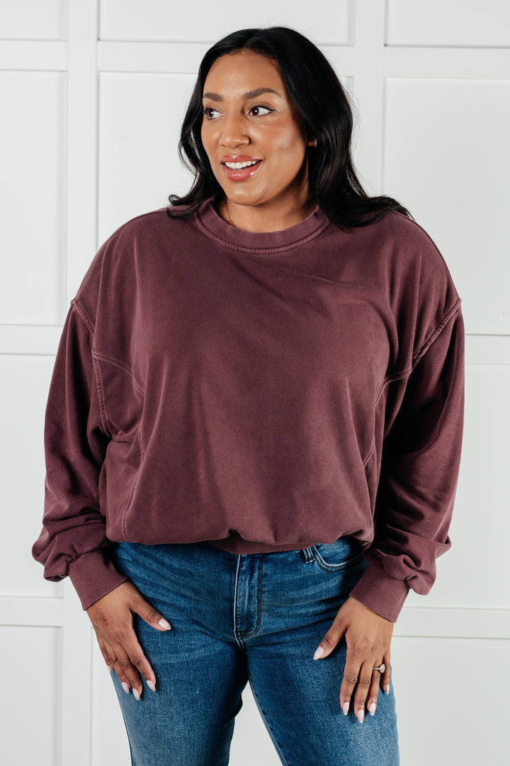 Zenana Beyond the Basics Pullover in Eggplant-Tops-Ave Shops-[option4]-[option5]-[option6]-[option7]-[option8]-Shop-Boutique-Clothing-for-Women-Online