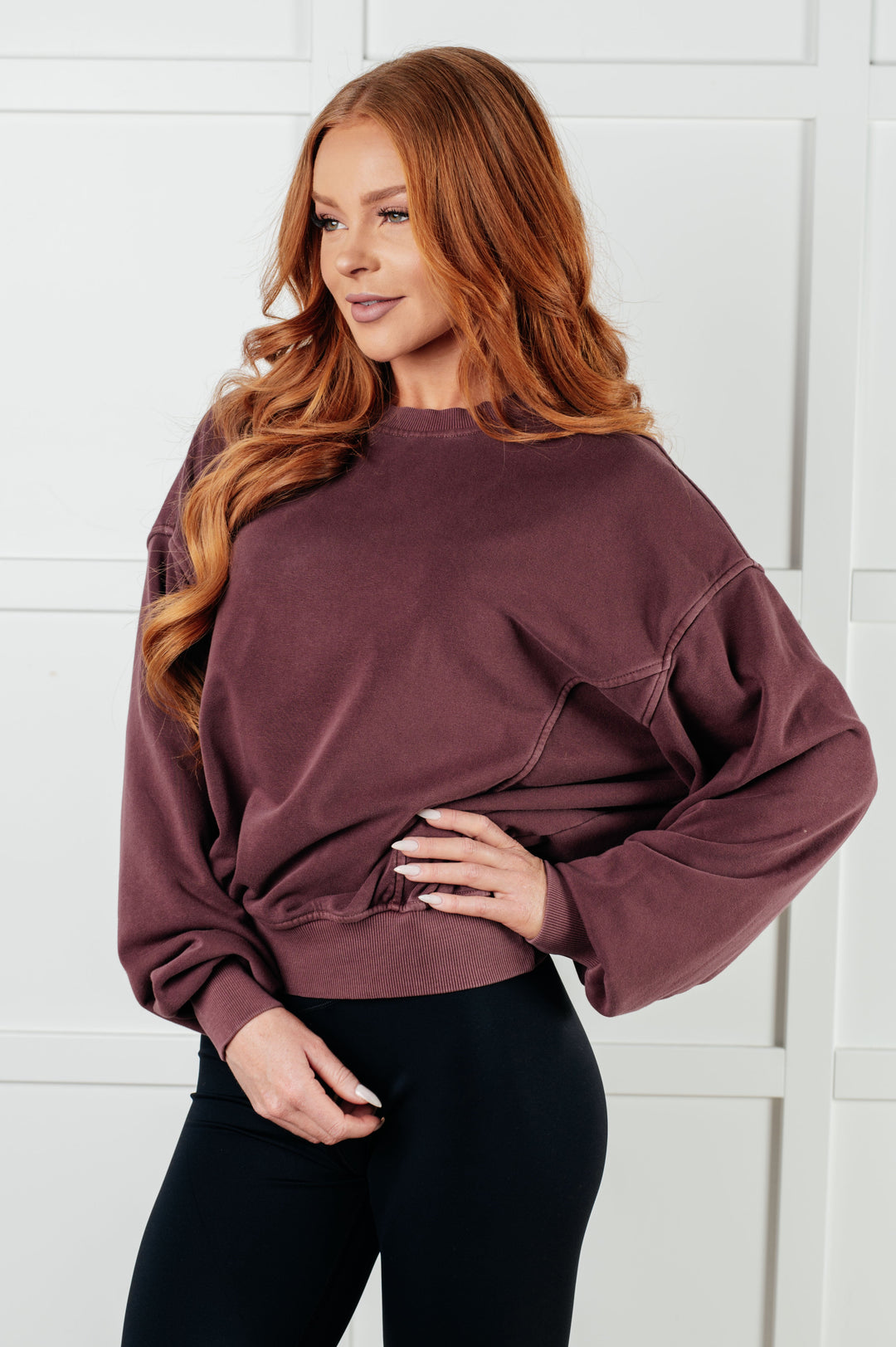 Zenana Beyond the Basics Pullover in Eggplant-Tops-Ave Shops-[option4]-[option5]-[option6]-[option7]-[option8]-Shop-Boutique-Clothing-for-Women-Online