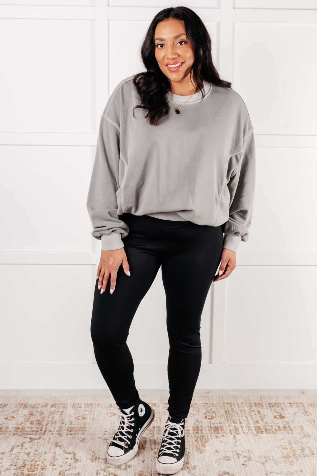 Zenana Beyond the Basics Pullover in Sleet-Tops-Ave Shops-[option4]-[option5]-[option6]-[option7]-[option8]-Shop-Boutique-Clothing-for-Women-Online