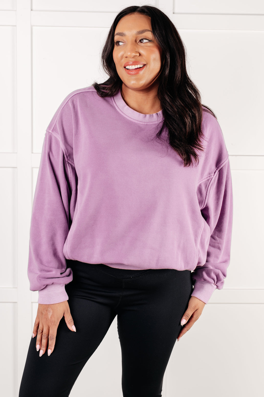 Zenana Beyond the Basics Pullover in Violet-Tops-Ave Shops-[option4]-[option5]-[option6]-[option7]-[option8]-Shop-Boutique-Clothing-for-Women-Online