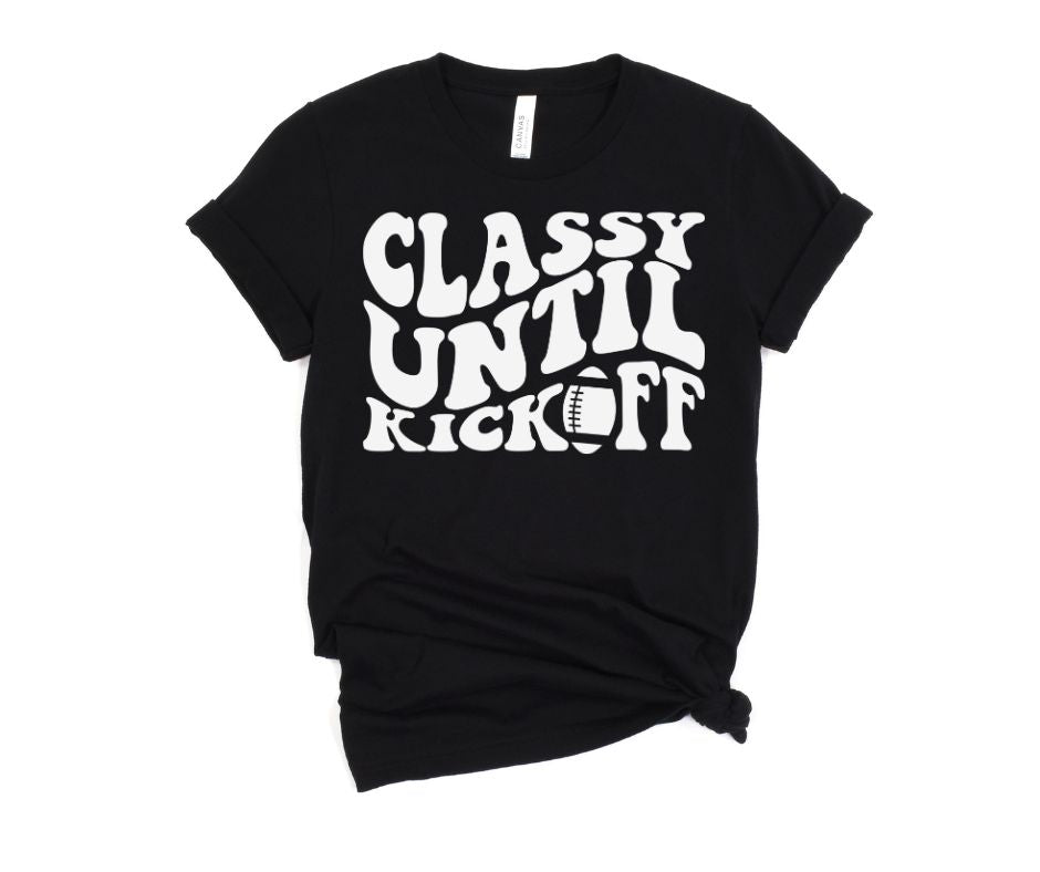 Classy Until Kickoff Graphic Tee in 10 Colors-Womens-Ave Shops-[option4]-[option5]-[option6]-[option7]-[option8]-Shop-Boutique-Clothing-for-Women-Online