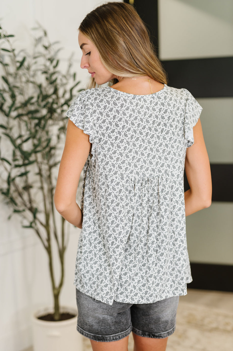 Bloom Service V-Neck Blouse in Ivory-Womens-Ave Shops-[option4]-[option5]-[option6]-[option7]-[option8]-Shop-Boutique-Clothing-for-Women-Online