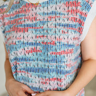 Blurred Beauty Textured Knit Top in Blue, Red and White-Womens-Ave Shops-[option4]-[option5]-[option6]-[option7]-[option8]-Shop-Boutique-Clothing-for-Women-Online