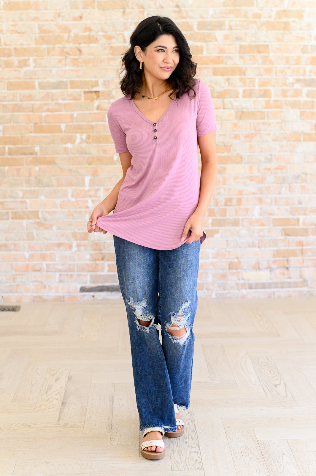 Born and Raised V-Neck Ribbed Top-Tops-Ave Shops-[option4]-[option5]-[option6]-[option7]-[option8]-Shop-Boutique-Clothing-for-Women-Online