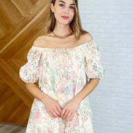 Bow Peep Eyelet Knit Dress in Pink and Green-Womens-Ave Shops-[option4]-[option5]-[option6]-[option7]-[option8]-Shop-Boutique-Clothing-for-Women-Online