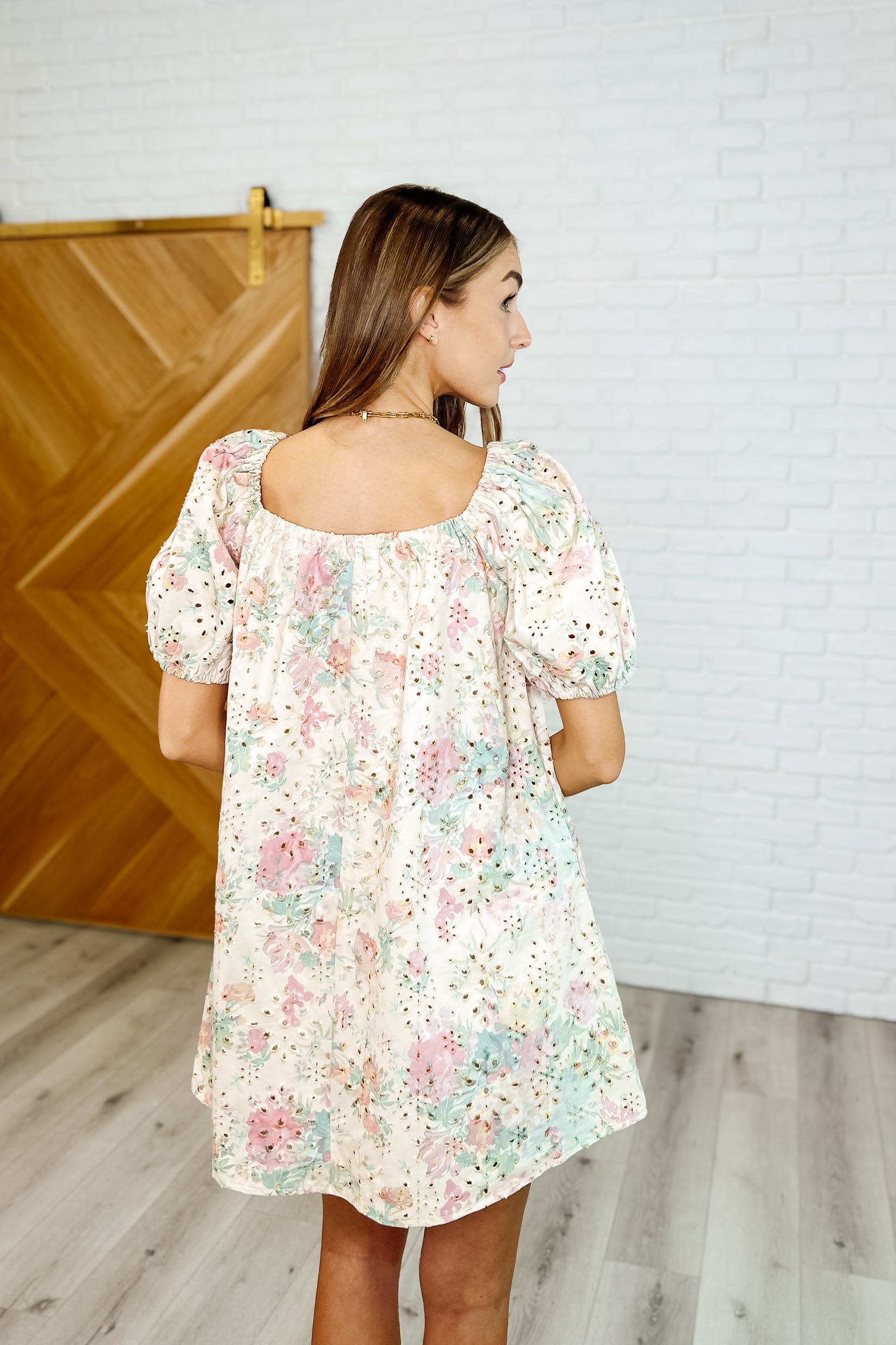 Bow Peep Eyelet Knit Dress in Pink and Green-Womens-Ave Shops-[option4]-[option5]-[option6]-[option7]-[option8]-Shop-Boutique-Clothing-for-Women-Online