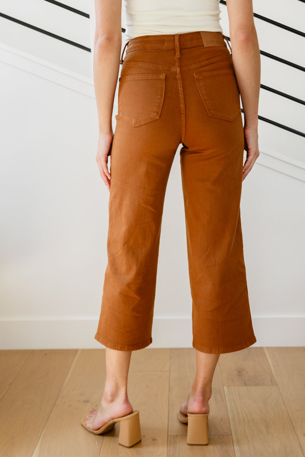 Briar High Rise Control Top Wide Leg Crop Jeans in Camel-Denim-Ave Shops-[option4]-[option5]-[option6]-[option7]-[option8]-Shop-Boutique-Clothing-for-Women-Online